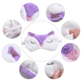 KOMBIUDA Sleeping Eye Shade Stylish Blindfold Patch Plush Cooling Eye Mask for Relaxation and Sleep