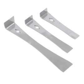 Tissting 3 Pcs Pry Bar Scraper 5.5in 6.5in 9in Stainless Steel Flat Nail Puller 0.4 x 0.8in Pulling Hole Door Panel Removal Tool for Automobiles Parts