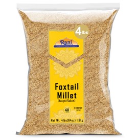 Rani Foxtail Millet Polished (Setaria italica) Ancient Grains 64oz (4lbs) 1.81kg ~ All Natural | Gluten Friendly | NON-GMO | Kosher | Vegan | Indian Origin | Kangi/Kakum/Navane/Tenai