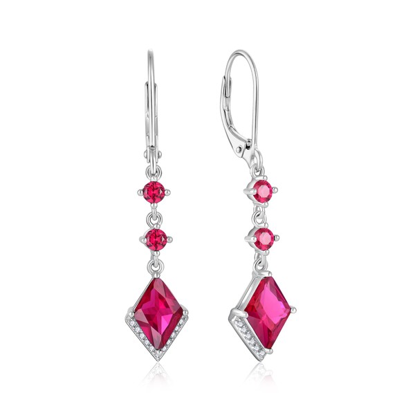 RGEMCY 925 Sterling Silver Long Dangle Earrings - Elegant Wedding