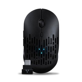 Vorago MO-208 Mouse inalámbrico 2.4 Hz, Recargable, USB Tipo C, Bluetooth Ligero Discreto y silencioso
