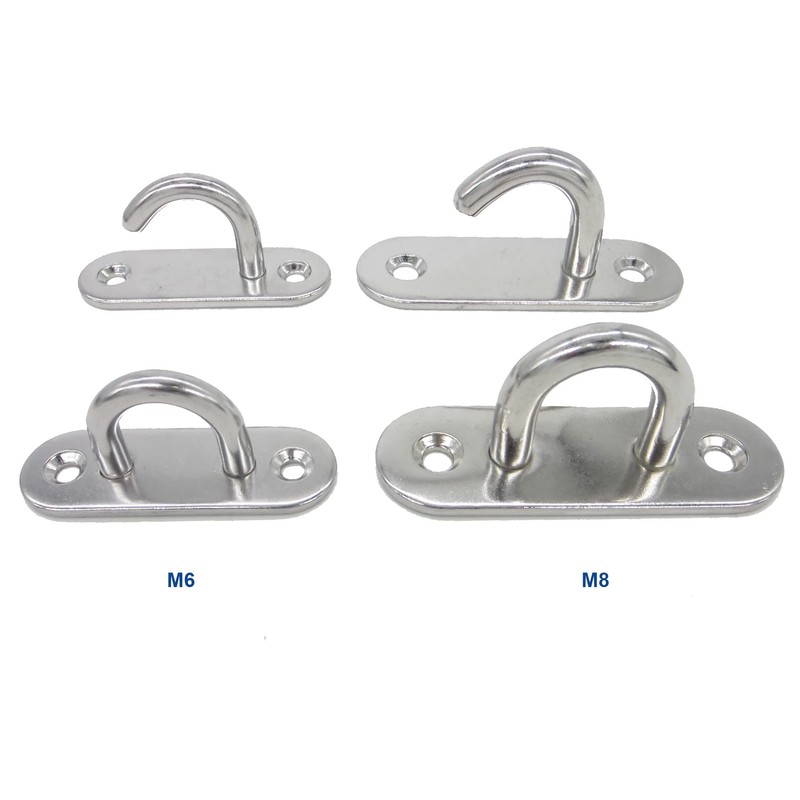 NOVSINO Stainless Steel Ceiling Hooks Wall Hooks, M8 Screw Mount