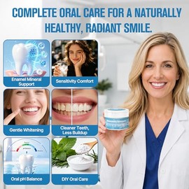 100% Pure Microcrystalline Hydroxyapatite Powder, Non-Nano MCHA for DIY Toothpaste & Tooth Powder, Premium Remineralizing Powder for Teeth & Enamel Re