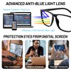 WEMOOTANTS High Magnification Power Blue Light Blocking Reading Glasses 500