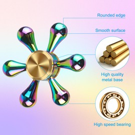 Vofolen Fidget Spinner Toy, 2-5 Mins Spins Durable High Speed Fast Rotation Precision Metal Fidget Spinner, Colorful Spinner Anxiety Stress Relief Boredom Killing Time Toys for Kids Adults
