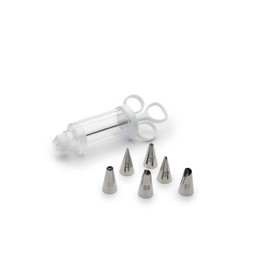 Fox Run Icing Syringe Decorating Set, Metallic, 7-Piece, 2.25 x 3 x 8 inches
