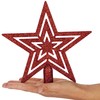 com-four® Christmas tree topper, glitter star, for every tree top,