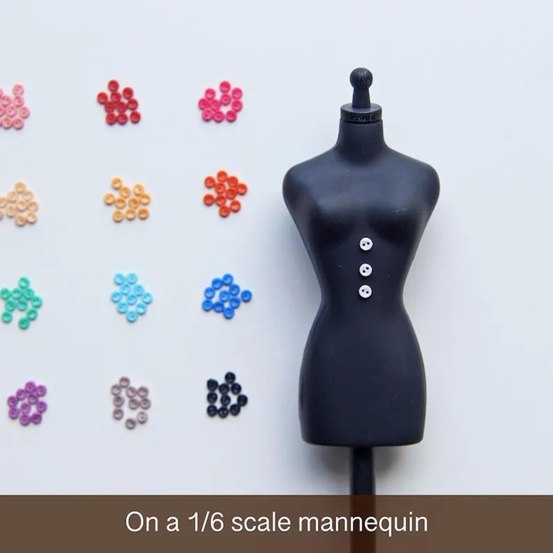 3mm/0.12" Tiny Round Plastic Buttons, Mini Buttons, The Smallest Button,