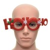 SHATCHI Red Hoo Christmas Glasses One Size Specs Fancy Xmas