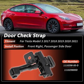Partuto Front Right Door Check Strap for Telsa Model 3 2017-2021 Door Stop Stay Limiter No.1110298-00-D Front Passenger Side Door Check Arm Hinge Bracket RH Door Brake Stopper
