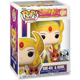 POP Retro Toy: Princess of Power - She-Ra with Kowl - Masters of The Universe Funko Vinyl Figure (Bundled with Compatible Box Protector Case), Multicolor, 3.75 inches