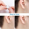 Kstudent 4 Pairs Titanium Steel Hoop Earrings for Men Women,