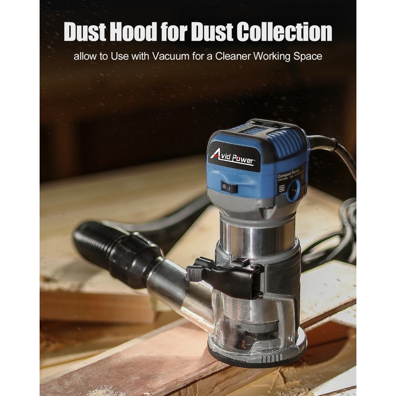 AVID POWER 6.5 Amp 1.25 HP Compact Router Tools for