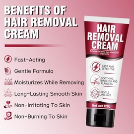 Hair Removal Cream for Women, Crema Depiladora Para Mujer, Fast-Acting, Effective Painless Flawless Depilatory Cream for Legs, Arms, Underarms, Stomac