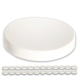 XILMARK Yoghurt Lids Compatible with Yoghurt Jars 125 grs (Edeka, Lidl, Aldi) Dessert Lid, Yoghurt Lid Closure, Plastic Lids for Yoghurt Cups, Dessert Jars, Diameter 56 mm, Pack of 24