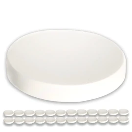 XILMARK Yoghurt Lids Compatible with Yoghurt Jars 125 grs (Edeka, Lidl, Aldi) Dessert Lid, Yoghurt Lid Closure, Plastic Lids for Yoghurt Cups, Dessert Jars, Diameter 56 mm, Pack of 24