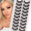 Veleasha False Lashes Pack 6D Faux Mink Eyelashes Wispy Lightweight