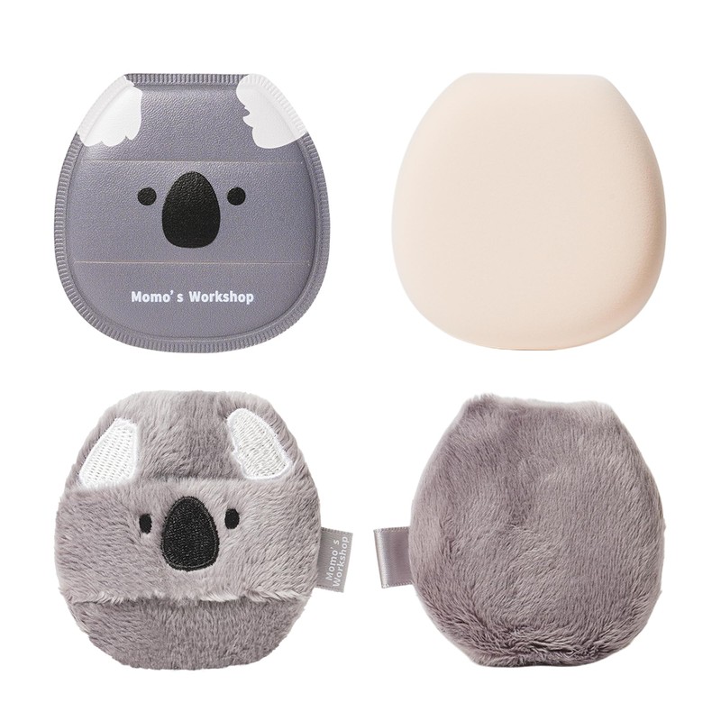 Momo's Workshop Cute Makeup Puff Set, Makeup Sponge + Powder