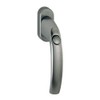 HOPPE Duraplus Atlanta Window Handle in Aluminium Steel (with Push