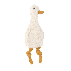 LÄSSIG Comforter Baby Cuddly Toy / Knitted Baby Comforter GOTS Tiny Farmer Goose Beige