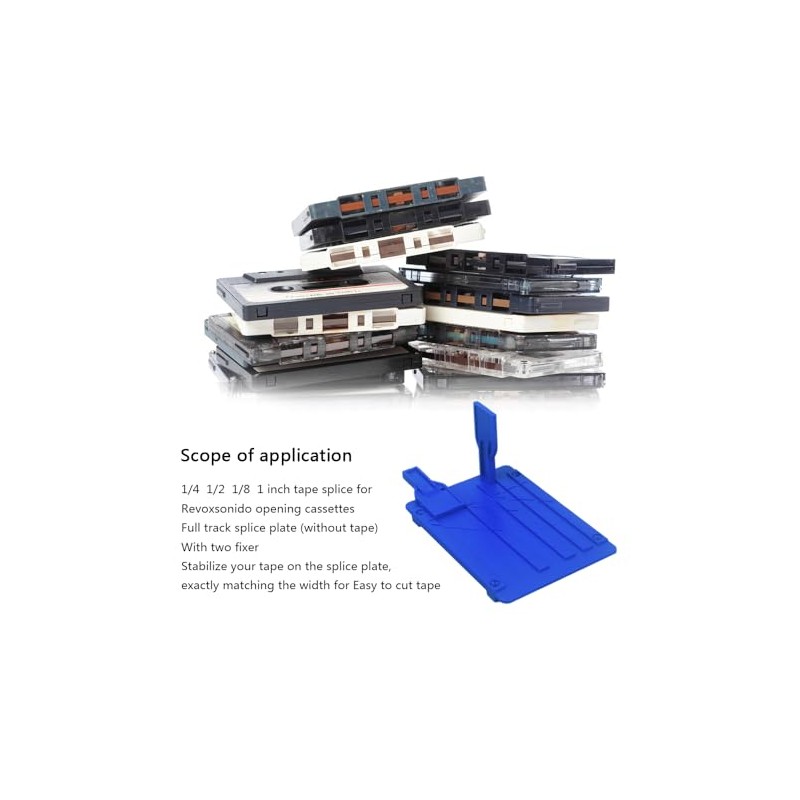 Tape Splicing Set, Blue Splicing Block with 2 Leader Tapes