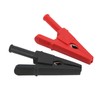 10pcs Electric Test Clip Brass Red Black 4mm/0.2in Hole 20mm/0.8in