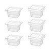 BIEAMA 6 Pack Food Pans with Lids, 1/6 Size 4''