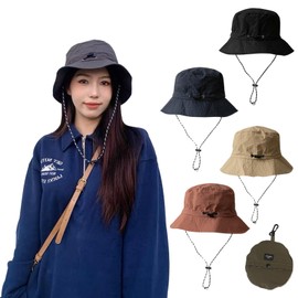 LAMEILA Women's UV Protection Hat, Wide Brim, UV Protection, Small Face Effect, Women's Hat, Includes Chin Strap, Prevents Blowing Away from the Wind, Outdoors, Travel, UV Protection, Waterproof,