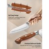 HEZHEN Santoku Chef Knife-7.3 inch Blade German DIN 1.4116 Stainless