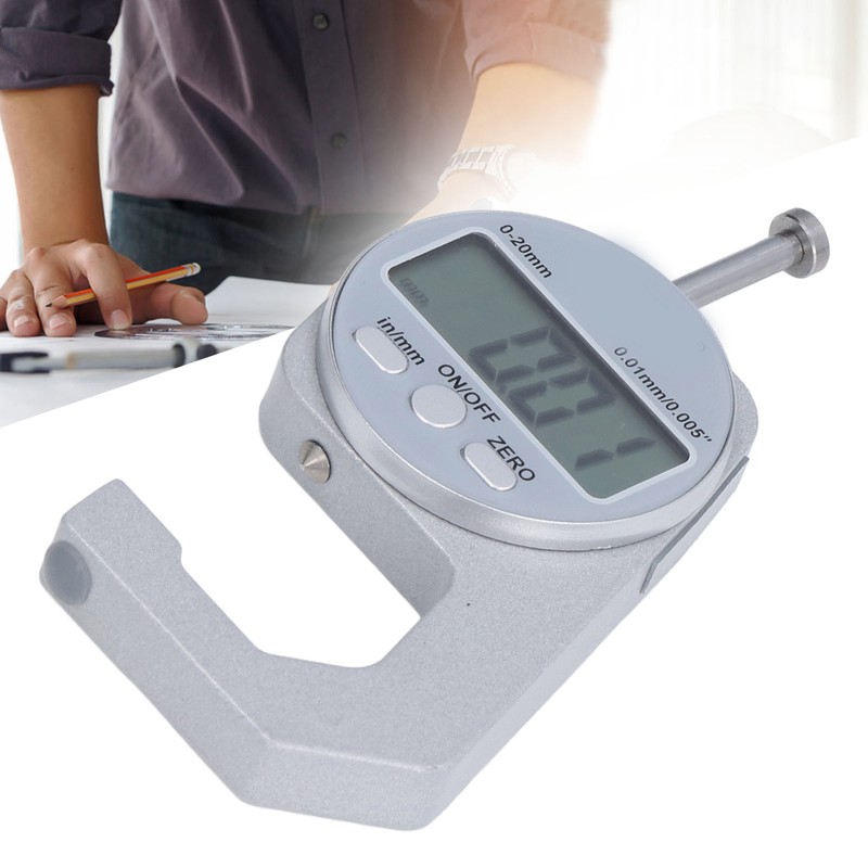 Thickness Gauge Mini Digital LED Display 0 to 20mm Multifunctional