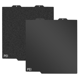 JUUPINE For Bambu Lab A1 Mini PEI Building Board, Double Sided Heated Spring Steel Platform, Flexible Platform 184 x 184 mm, Smooth Black PEI + Textured Black PEI Printing Plate