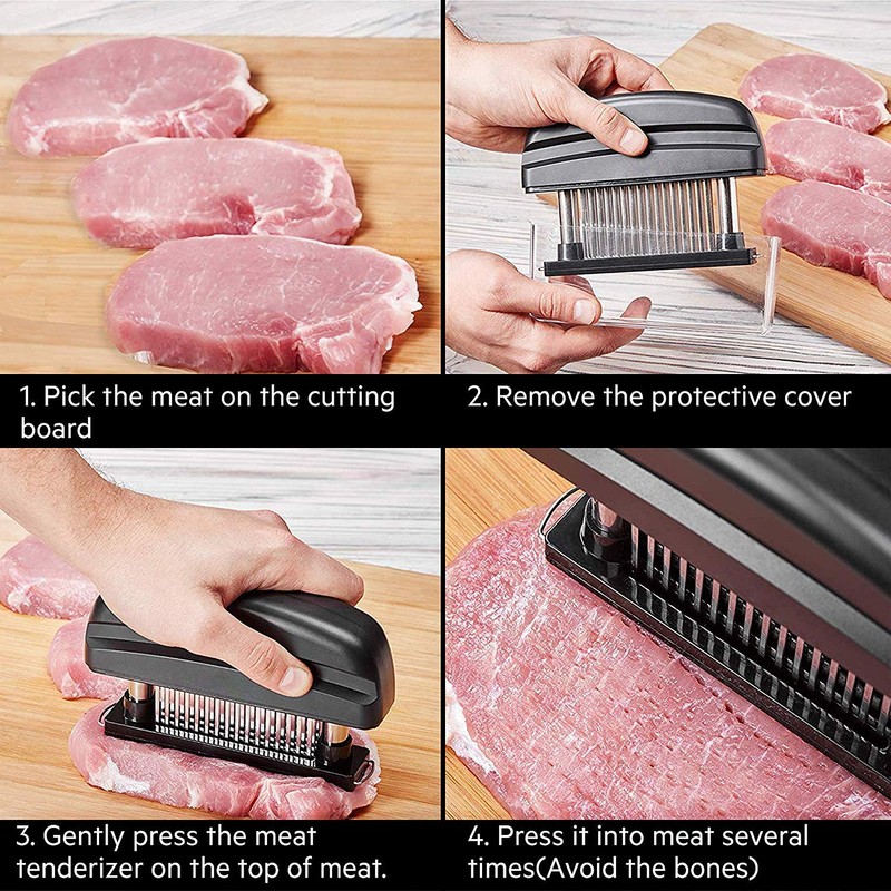 Happy Fox | Meat Tenderizer Needle，48 -pin Stainless Steel Sharp