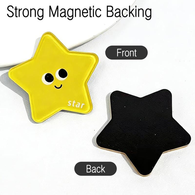 Cartoon Magnetic Clips (Set of 6) – Acrylic Cute Binder