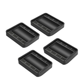 Yupeak Bed Stoppers & Furniture Cups 4 Pack - Premium Silicone Casters Furniture Wheel Stoppers fit All Wheels of Furniture, Sofa Bed Chairs-Made up of Solid Silicone Prevents Scratches (4Pcs Black)