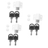 KOMBIUDA 3pcs Sliding Window Lock Key Window Stopper Sash Stopper