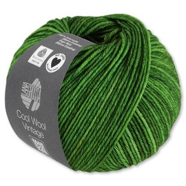 Frida's Wollhaus Lana Grossa 50 g Cool Wool Vintage Merino Wool Yarn Knitting Crochet Many Colours (7374 | Green)