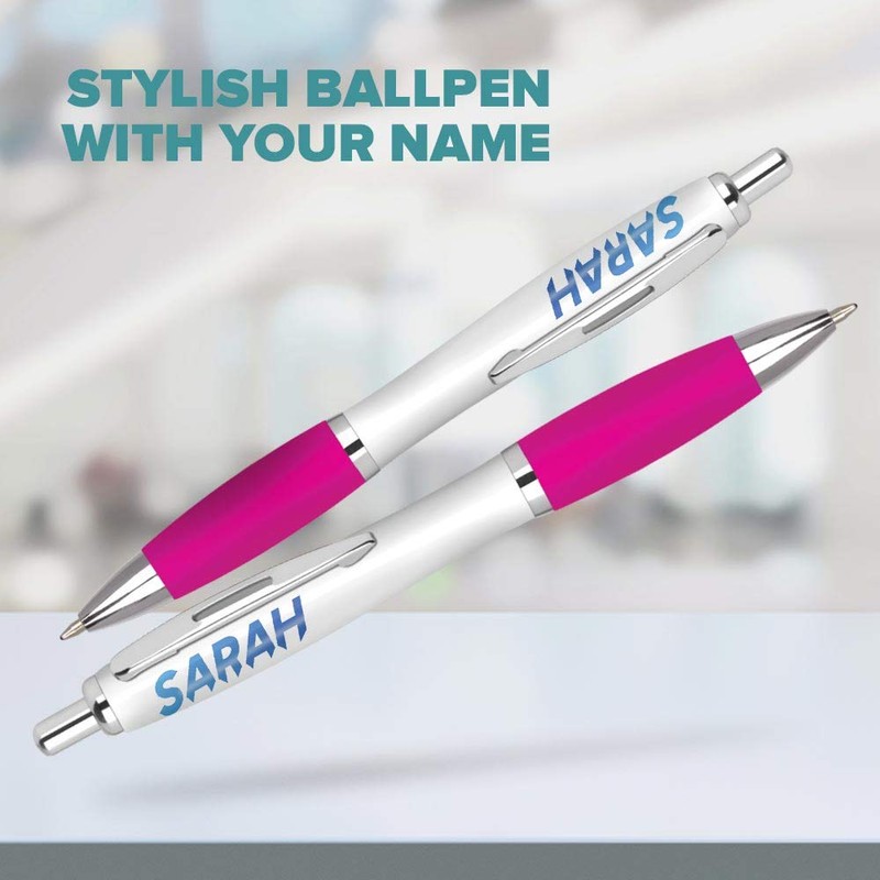 Destination Vinyl ltd Name - SARAH - Pink Ballpoint Pen