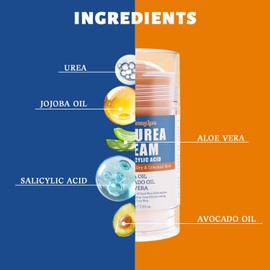 2.65 oz - 60% Urea + 2% Salicylic Acid Cracked Heel Stick, Urea Cream for Feet, Hands, Elbows, Knees & Heels, Callus Remover, Exfoliates, Hydrates & Softens Dry Skin, Maximum Strength Repair Balm