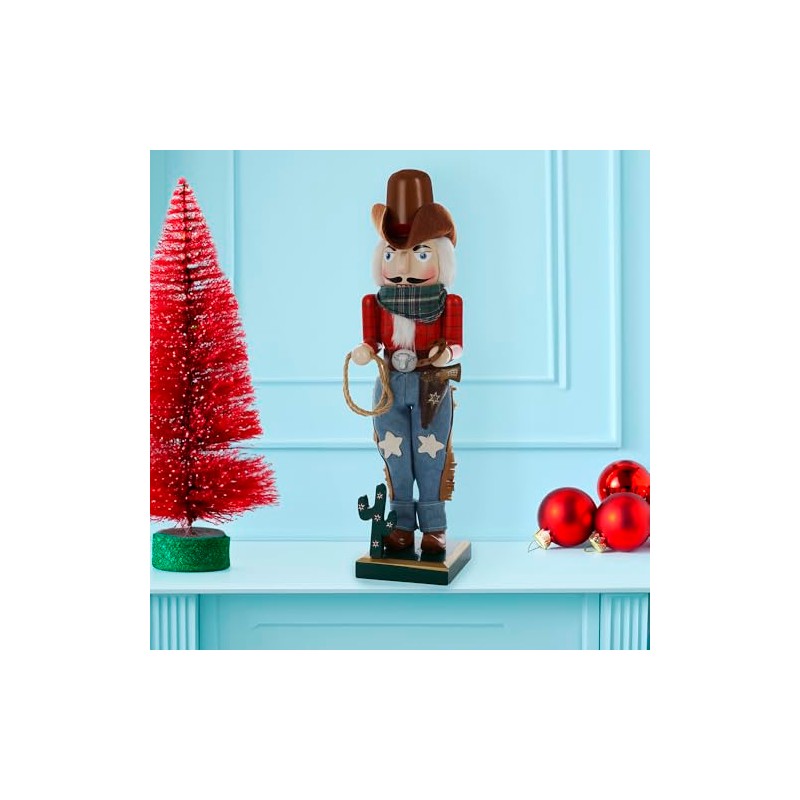 Kurt Adler 15-Inch Wooden Cowboy Nutcracker