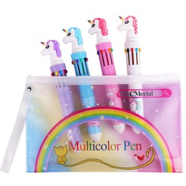Cmecial Cmecial Unicorn Pen Set With Case, Rainbow Unicorn Pens for Girls, Cute Pens for Girls, Fun Pens Cute Pens For Kids, Multicolor Pen Kids, Unicorn Multicolor Pen for Kids, Multicolor Pen Unicorn