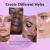 Wugbc Blue Glitter Eyeshadow Palette, Multichrome Chameleon Cream to Powder