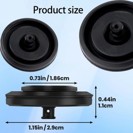2 Pcs Black Toilet Fill Valve Seal, Rubber Flush Valve Seal, Replacement Part Compatible for Fluidmaster400, 747 and 200, Easy DIY Fix