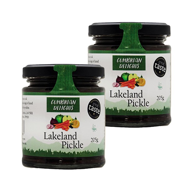 Cumbrian Delights Lakeland Pickle Twin Pack, Includes Dried Fruits, Vegetables & Spices, Handcrafted in the Lake District, No Flavourings, Additives & Preservatives, Gluten Free, Vegan 2 x 205g