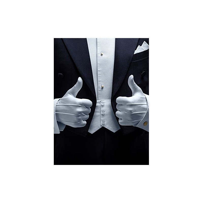 SATINIOR SATINIOR 6 Pairs White Gloves Uniform Gloves Parade Costume