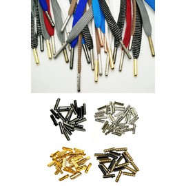 Samcos Shoe Laces, Tips, Metal Fittings, Set of 80, Shoe Laces, Fasteners, Parts, Shoe Repair, Pipe, Boot Accessories, Metal