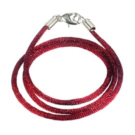 CrystalAge Polyester Cord Necklace - 16inch (Maroon) - 1 Cord Necklace