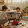 Homy Casa Folding Activity Table, Z Shaped Adjustable Height and