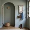 Rustic Entryway Arched Wall Mirrors with 3 Metal Hooks 12"