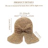 FuninCrea Women Straw Sun Hat with Bow-Knot, Fordable Floppy Wide