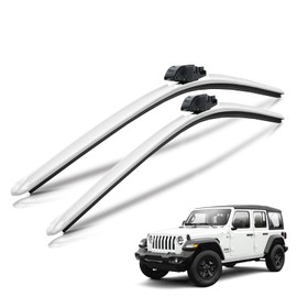 Clix Wipers - Jeep Wrangler & Gladiator (16"/16") White Windshield Wiper Blades (All Wrangler & Gladiator Models), All-Weather Replacement Wipers-Set of 2, Includes Quick Connect Clips (1997-2025)